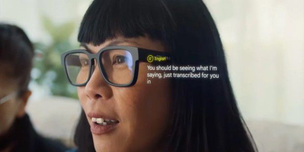 Google's smart glasses translate in real time and display subtitles in the glasses. Google's smart glasses translate in real time and display subtitles in the glasses.